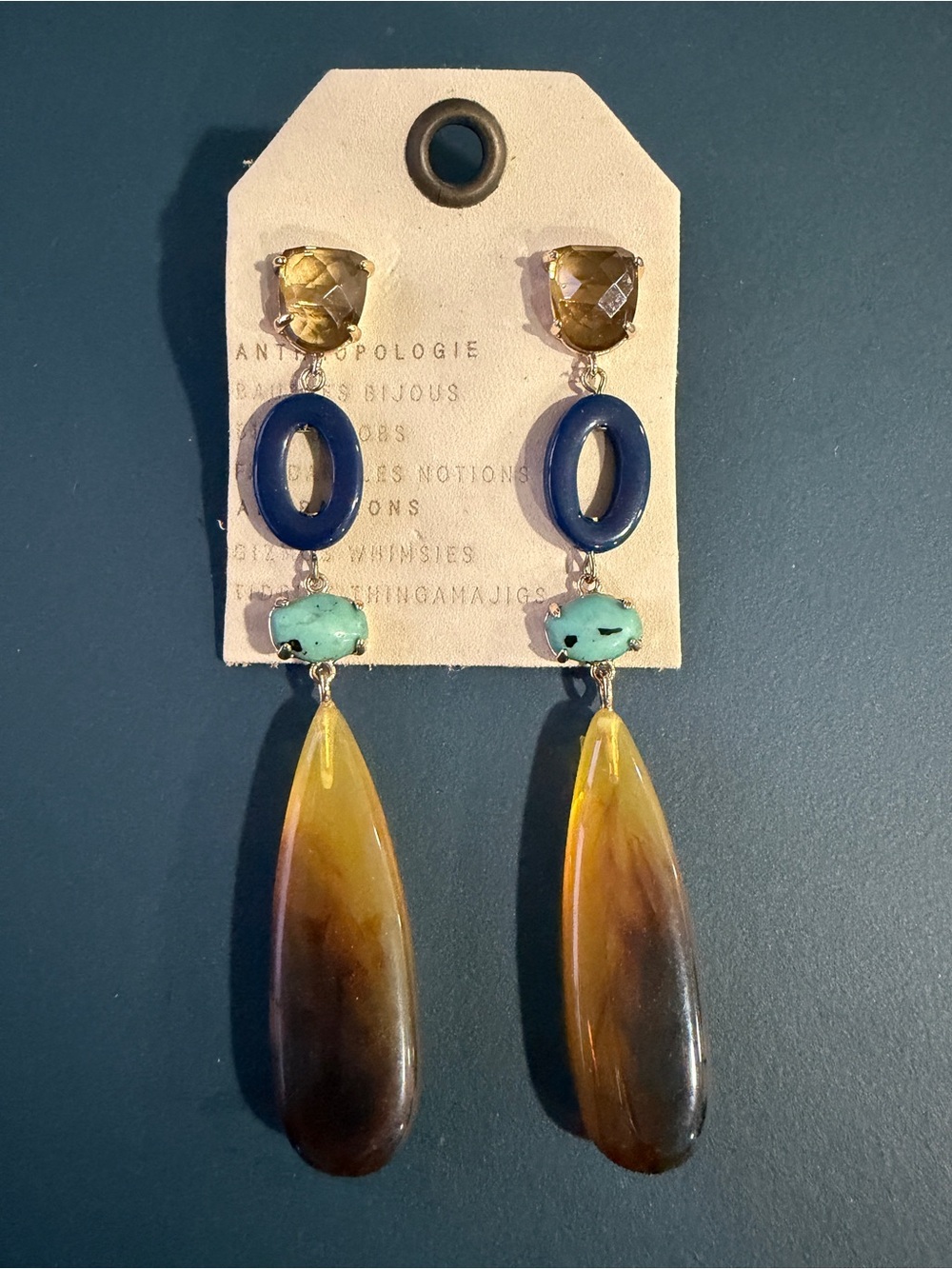 Anthropologie Resin Drop Earrings